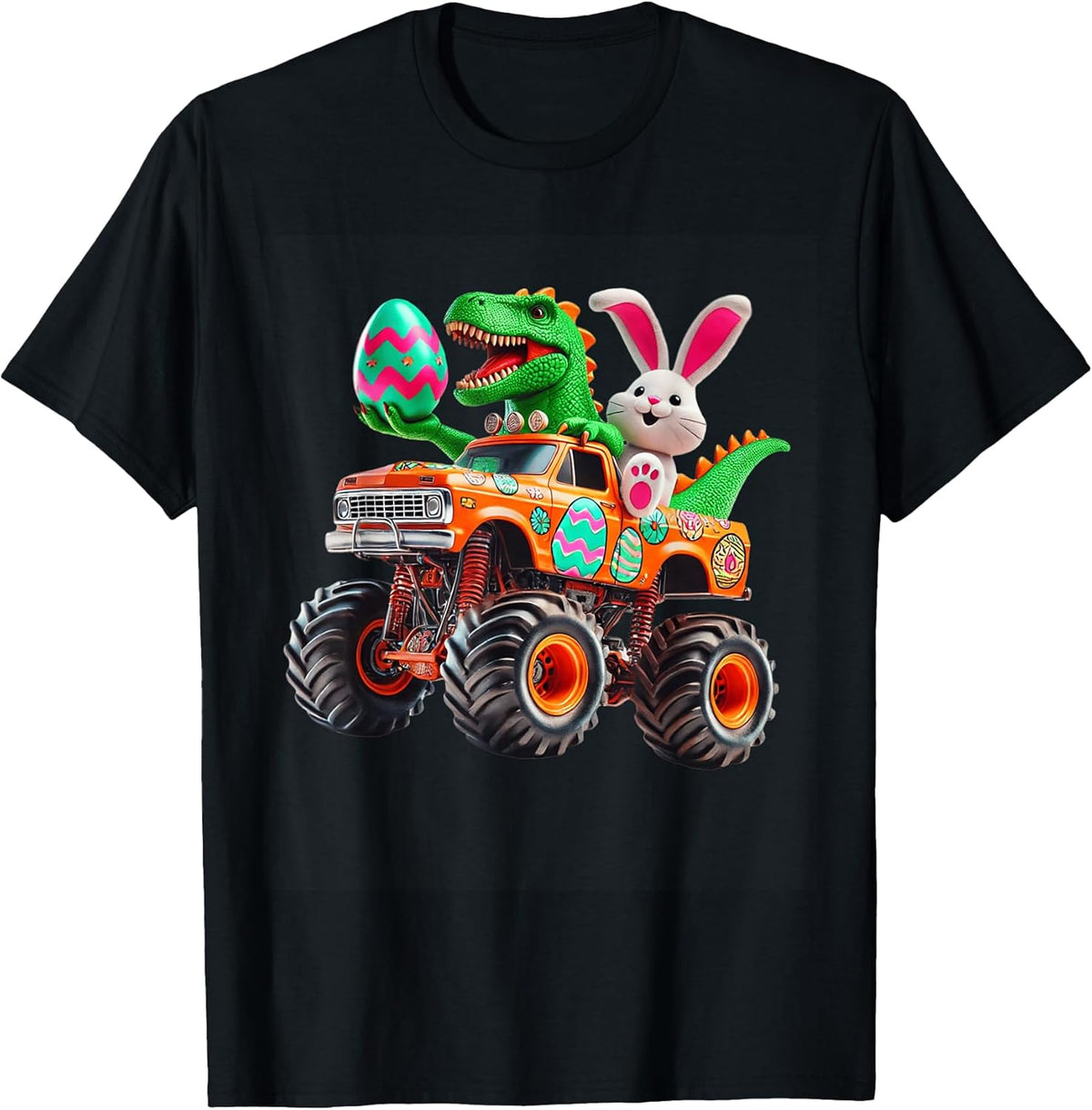Bunny T-rex Easter Monster Truck Dino Funny Boys Kids Cute Unisex