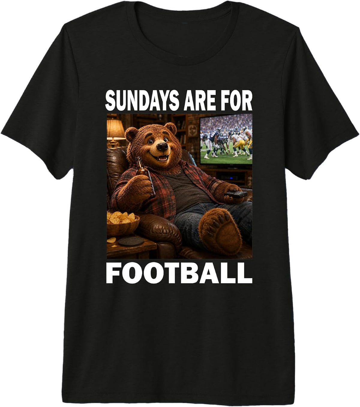 Sundays are for Football Dad American Football Fan Game Day Premium Tri-Blend T-Shirt
