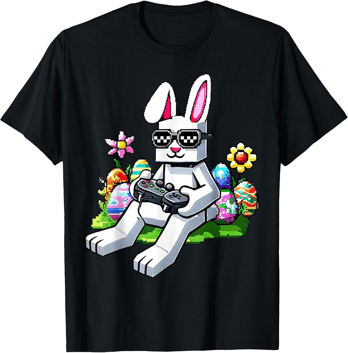 Easter Pixel Gaming Bunny Egg Hunting Boys Kids Youth Men Unisex