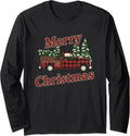 Merry Christmas Big Trucks Truck Christmas Men Long Sleeve T-Shirt