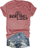 Basketball Mom Crewneck Women Shirt Vintage Graphic Tee Game Day Mama T-Shirt Short Sleeve Cotton Casual Tops