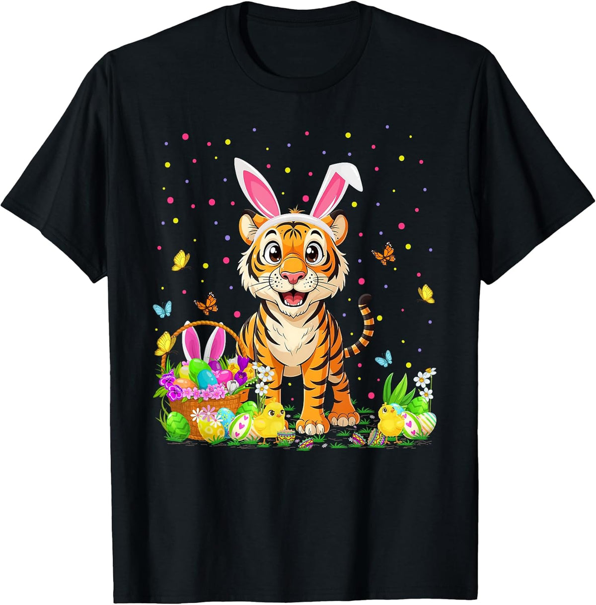 Tiger Easter Egg Hunt Bunny Ear Tiger Happy Easter Unisex