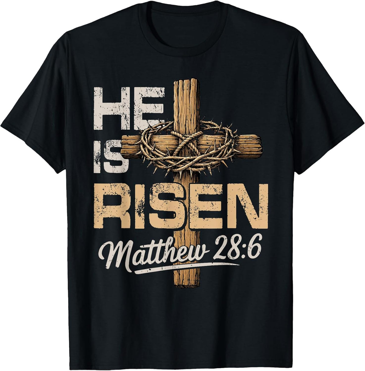 He is Risen Cross Jesus Christian Easter for Men Women Kids Unisex