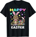 Happy Easter T Rex Dinosaur Candy Bow Easter Bunny Egg Kids Unisex