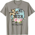 He is Risen Jesus Christian Happy Easter Floral Wreath Women Small Unisex