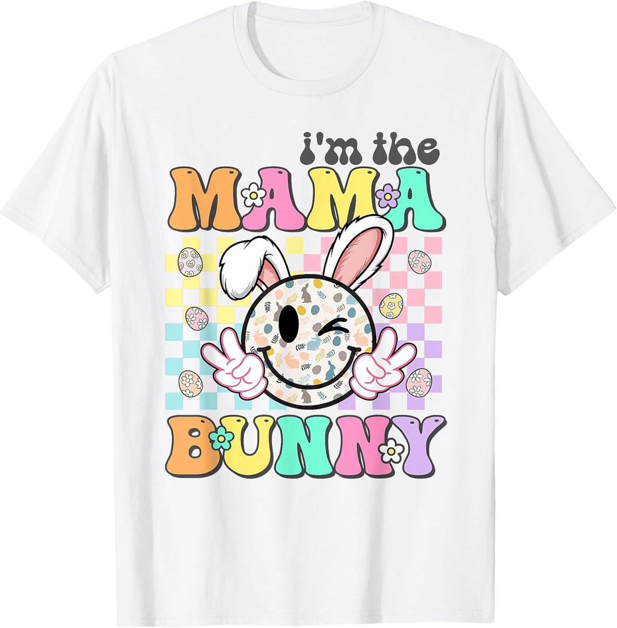 Groovy Mom Easter I'm The Mama Bunny Matching Family Easter Unisex