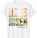 He Has Risen Wildflower Easter Day Boho Christian Unisex