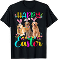 Happy Easter Three Golden Retriever Wearing Bunny Ear Gifts Unisex