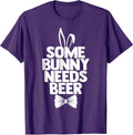 Easter Tee Men Some Bunny Needs Beer Funny Ears Easter Day Unisex