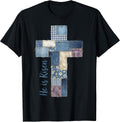 Happy Easter Day He is Risen Jesus Christian Cross Patchwork Unisex