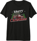 Red Truck Christmas Merry Christmas Truck Buffalo Plaid Xmas Premium Tri-blend T-Shirt