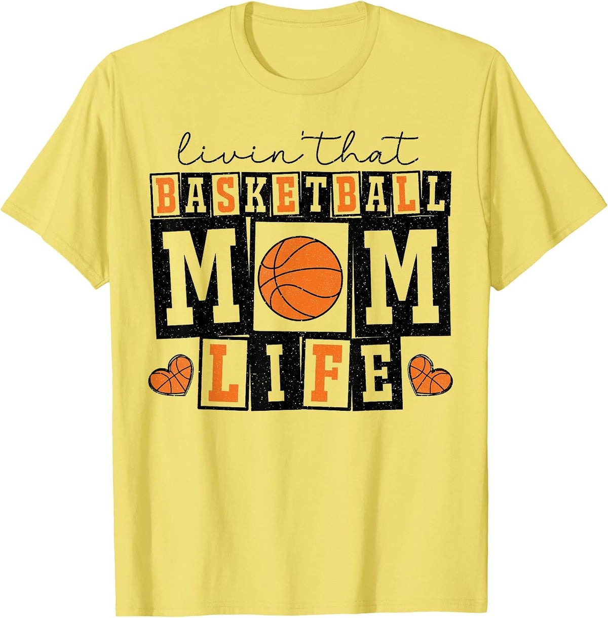 Vintage Livin' That Basketball Mom Life Basketball Game Day T-Shirt