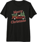 Merry Christmas Big Trucks Truck Christmas Men Premium Tri-Blend T-Shirt