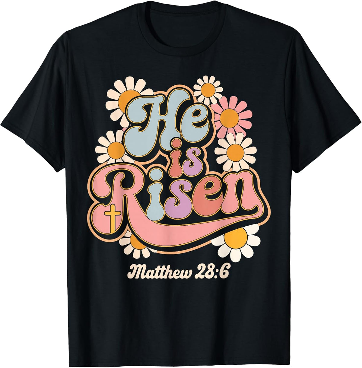 He is Risen Groovy Retro Style for Christian Easter Unisex