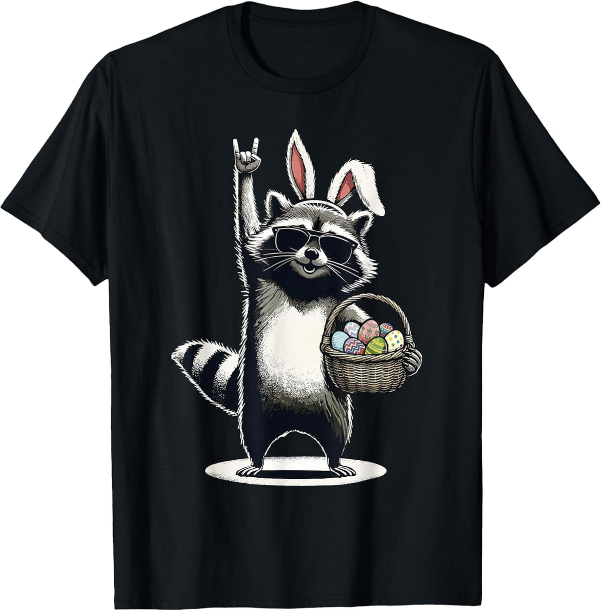 Easter Raccoon Rocks Easter Egg Hunt Funny Easter Unisex