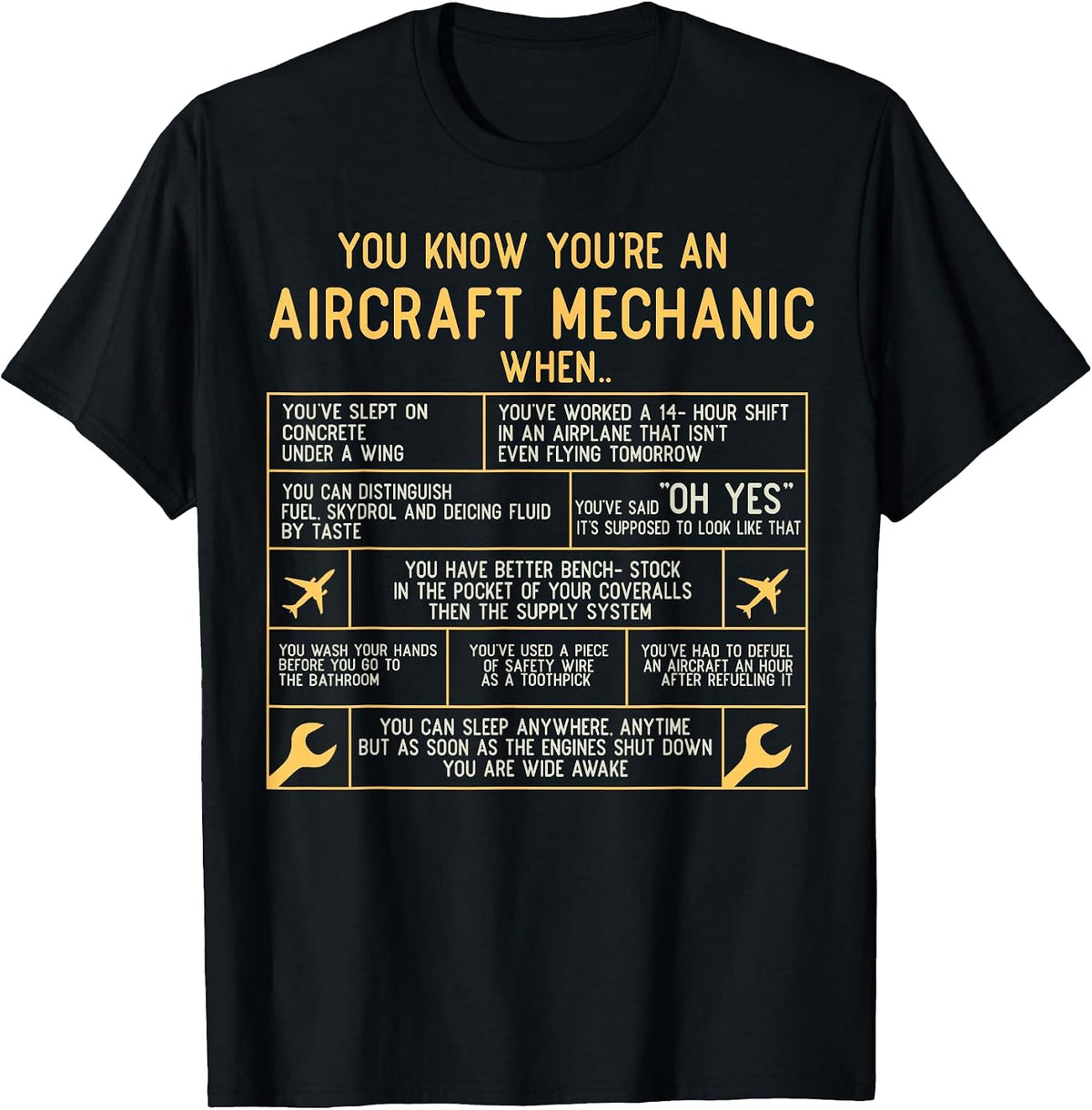 You Know You're an Aircraft Mechanic Airplane T-Shirt
