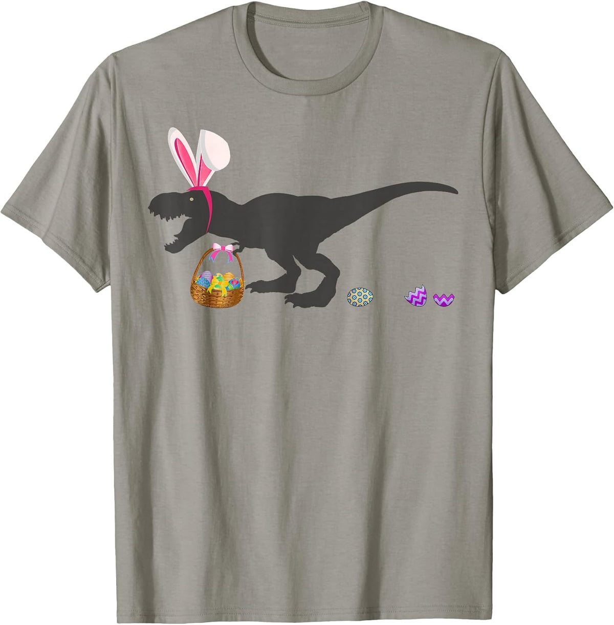Fun Easter Dinosaur Easter Basket Bunny Ears T-Rex Easter Unisex