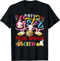 Happy Easter Postal Worker Crew Group Bunnies Hunting Eggs Unisex