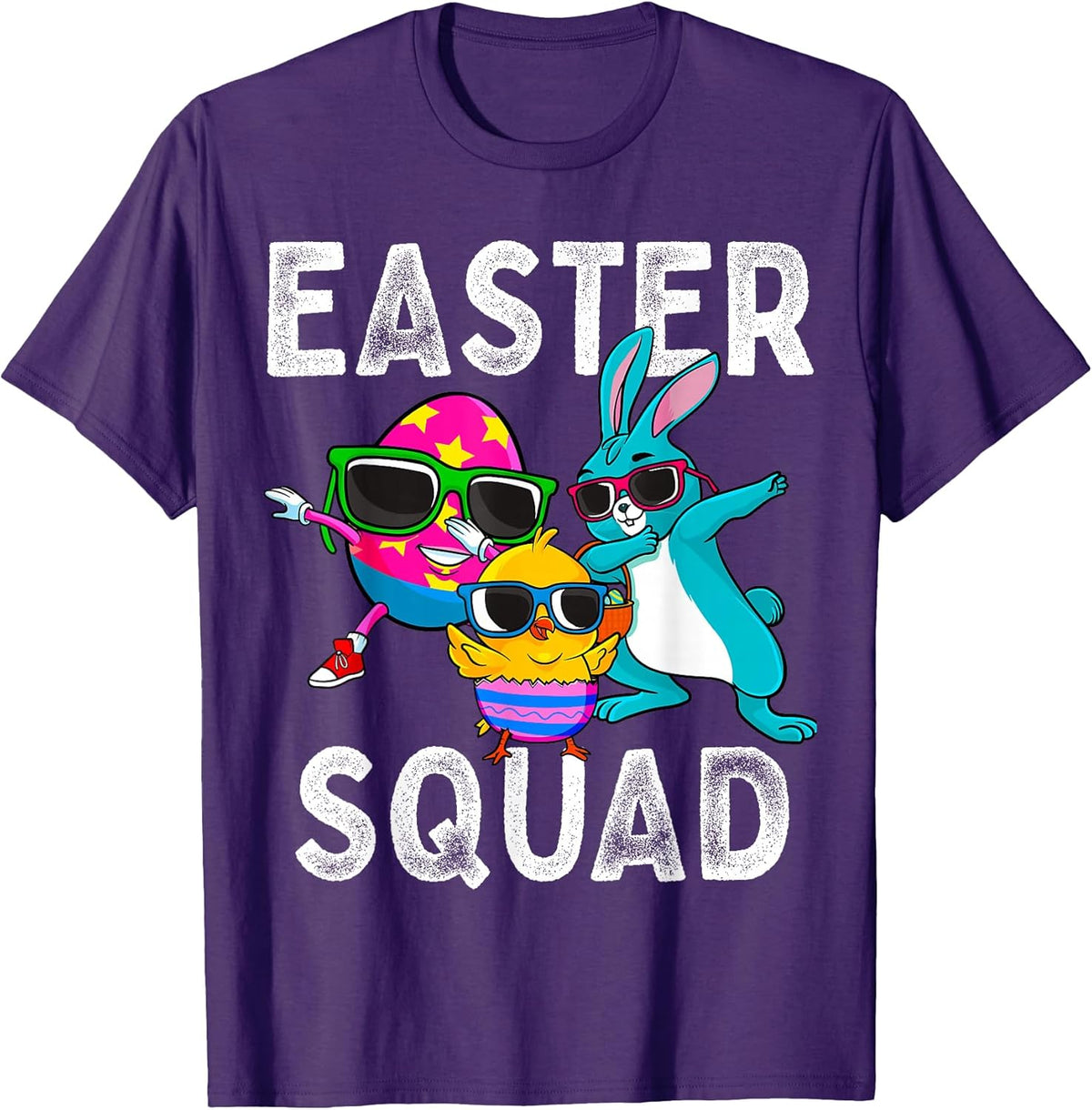 Easter Squad Dabbing Bunny Chick Egg Hunting Matching Family Unisex