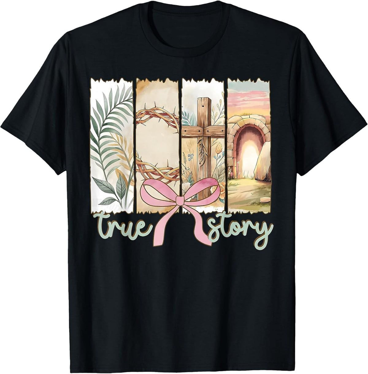 True Story He Is Risen Retro Christian Easter Unisex