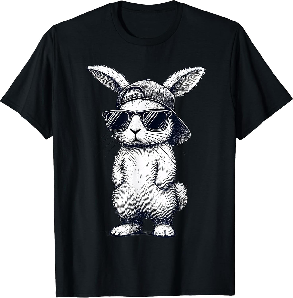 Bunny Face with Sunglasses Cap Easter Day for Boys Men Kids Unisex
