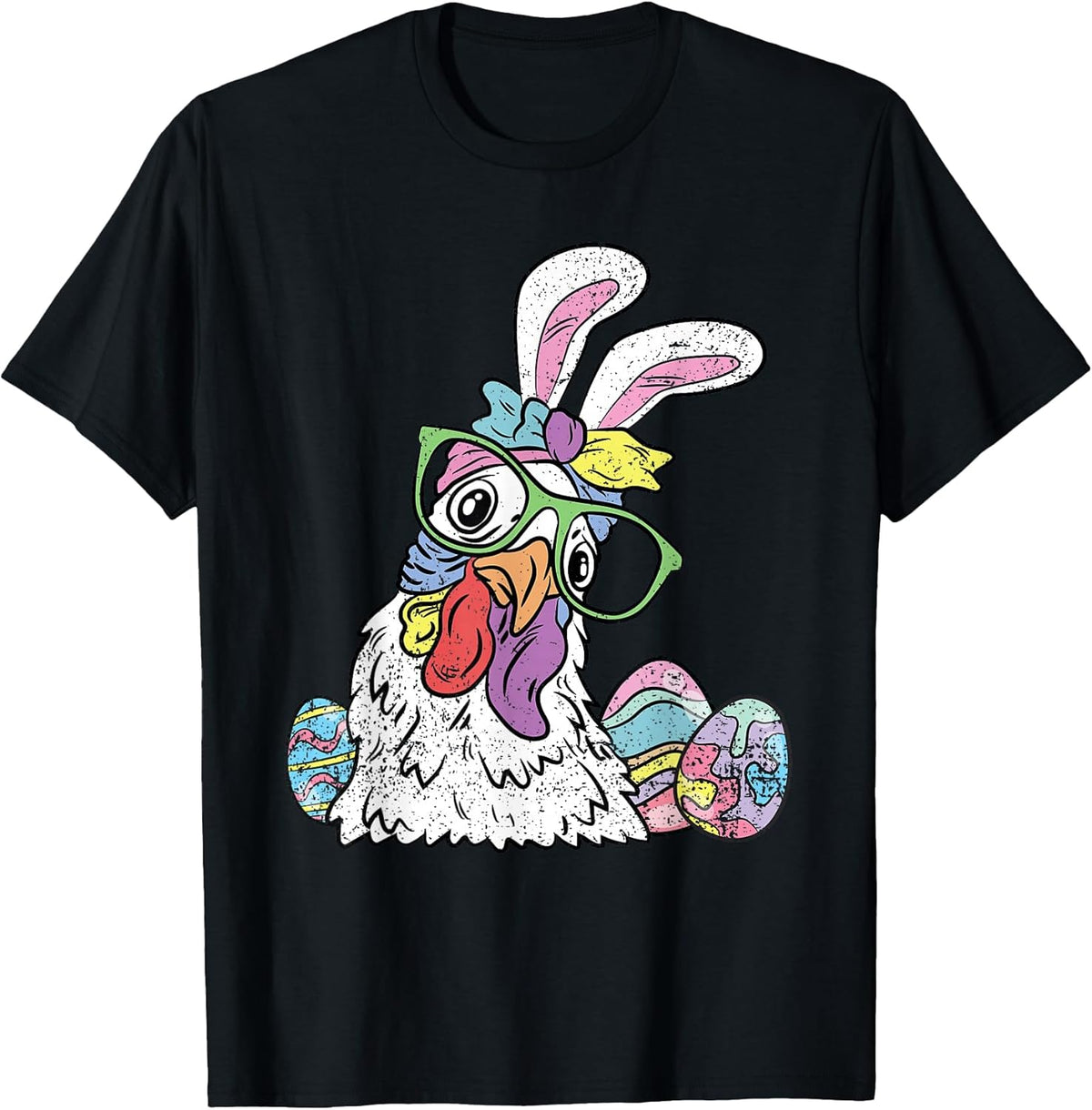 Chicken Egg Hunting Easter Bunny Ears Farm Animal Spring Unisex