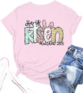 Happy Easter Shirts for Women Funny Bunny T Shirt Easter Egg Holiday Tops Rabbit Graphic Short Sleeve Tees