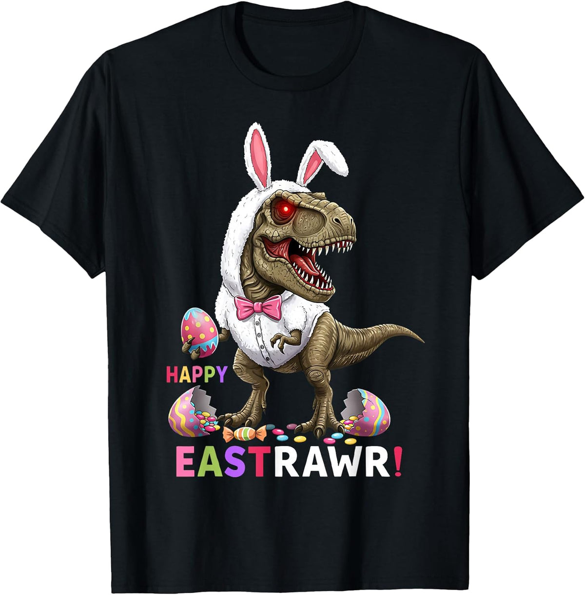 Happy Eastrawr T Rex Dinosaur Easter Bunny Candy Egg Costume Unisex