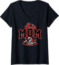 Women's Wrestling Mom Wrestler Wrestling Sports Mom Game Day V-Neck T-Shirt