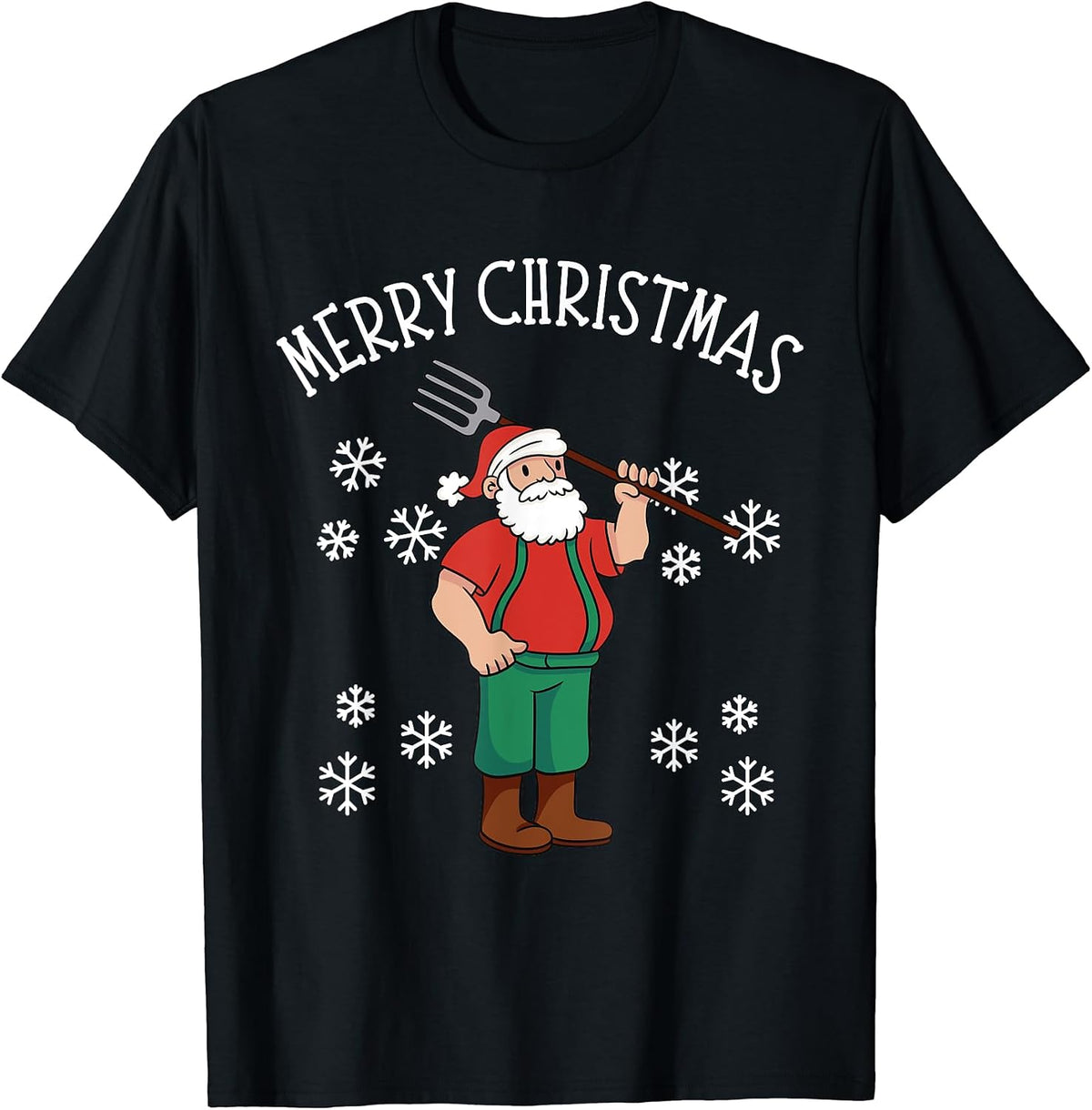 Christmas Santa Farmer Xmas Santa In Snow