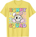 Groovy Smile Face Bunny Squad Matching Family Easter Unisex