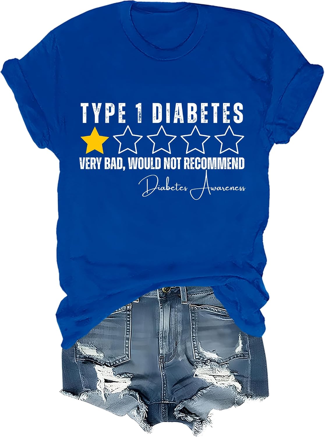 Type 1 Diabetes Awareness Shirt Men Women Diabetes Awareness Short Sleeve T-Shirt