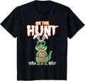 Kids Easter Dino On The Hunt Trex Egg Hunting Boys Kids Toddler Unisex