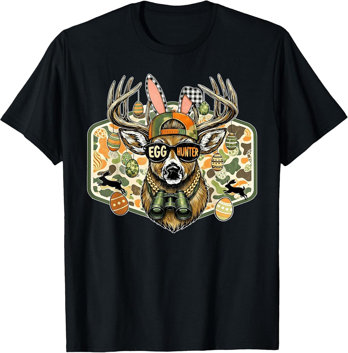 Egg Hunter Camo Easter Day Deer Buck Funny Men Women Kid Unisex
