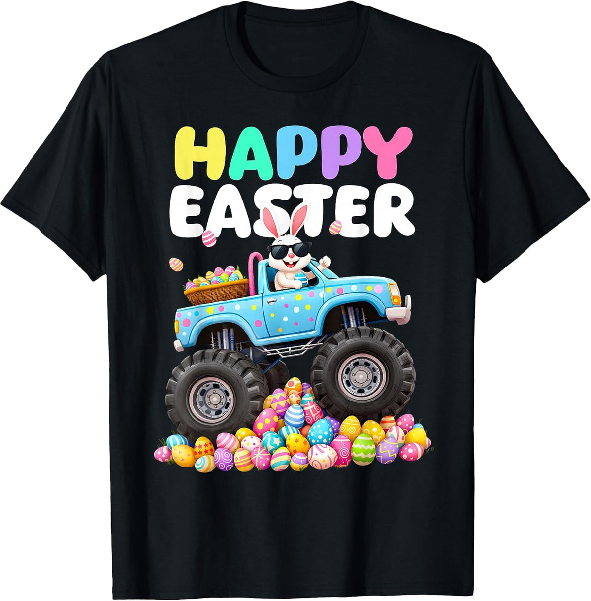 Boys Happy Easter Monster Truck Easter Eggs Toddler kids Unisex