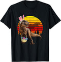 Jurassic Easter T Rex Retro Vintage World Funny Dinosaur Unisex