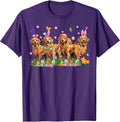 Golden Retriever Dogs With Bunny Ears Egg Basket Easter Day Unisex