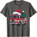 Christmas Fire Truck Festive Tee for Firefighters T-Shirt