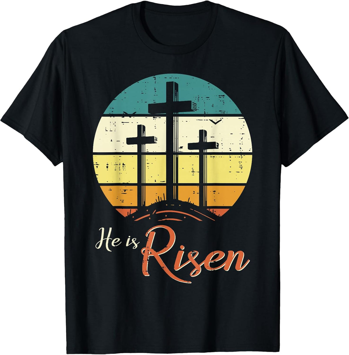 Easter Christian He is Risen Retro Jesus Cross Women Men Kid Unisex