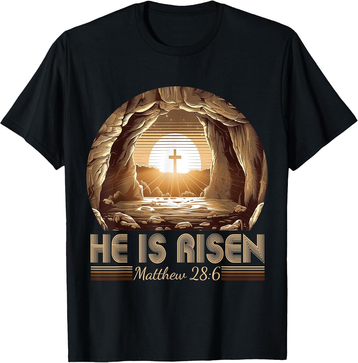 Easter Christian He is Risen Jesus Empty Tomb Men Women Kids Unisex