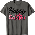 Plaid Happy Easter Bunny Ears Cross Cute Religious Christian Unisex