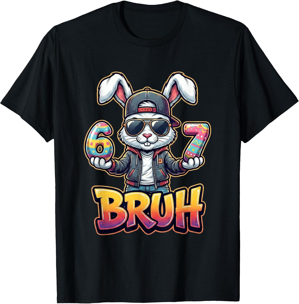 Easter Bunny Meme Bruh – Funny 6 7 Easter Eggs Design Gamers Unisex