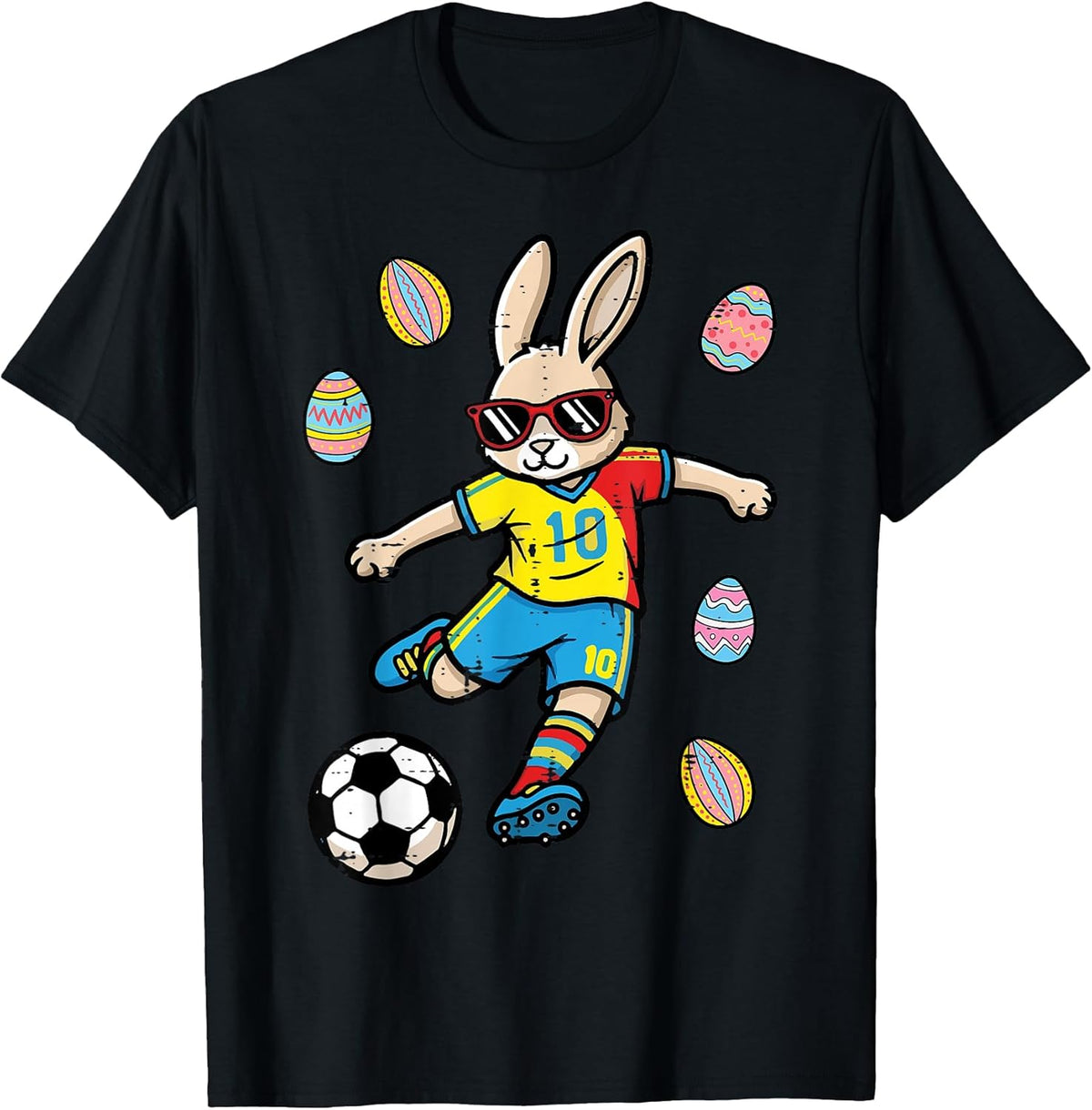 Easter Bunny Soccer Kick Rabbit Football Boys Kids Youth Men Unisex