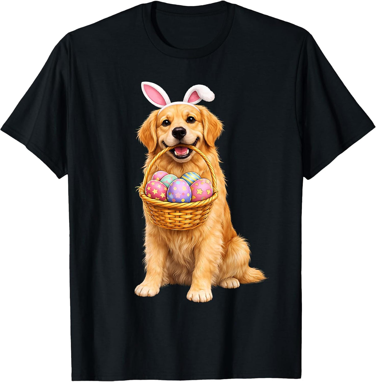 Golden Retriever Bunny Ears Eggs Cute Easter Dogs Unisex