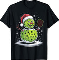 Pickleball Christmas Shirt Snowman Pickleball T-Shirt