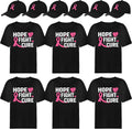 12 Pcs Breast Cancer Awareness Shirts and Hats for Women Pink Ribbon T-Shirt Breast Cancer Shirts Caps