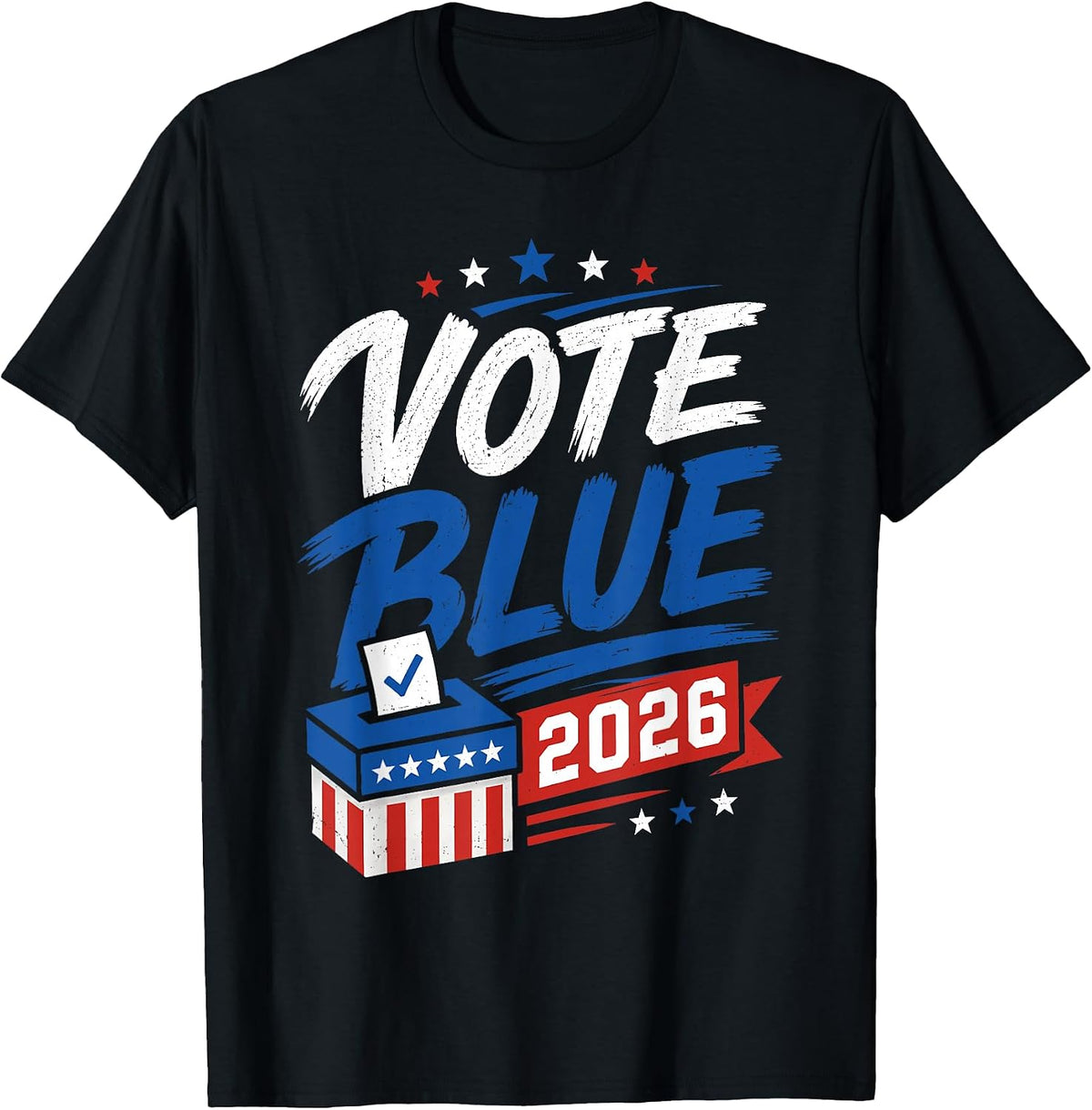 Vote Blue 2026 Midterm Election Democrat Voter Ballot T-Shirt
