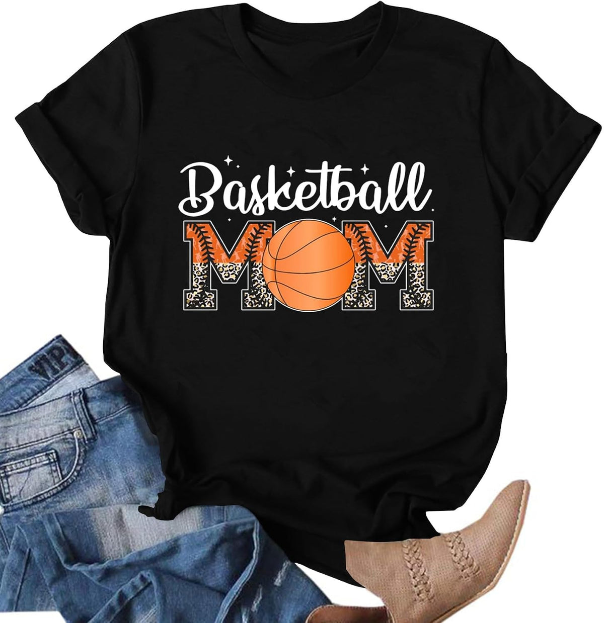 Basketball Mom Shirts for Women Game Day Tshirts Sport Basketball Lover Casual Short Sleeve Tee Tops