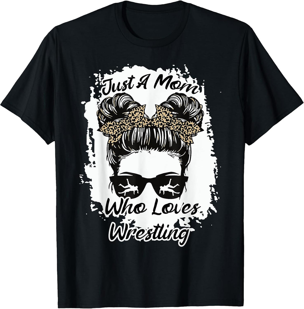 Wrestling Mom Mother's Day Messy Bun Wrestler Mom