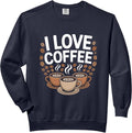 I Love Coffee Steaming Cups Beans Comfort Colors Adult Sweatshirt
